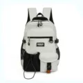 Japanese style large capacity student backpack casual travel outdoor book bag for teens - White