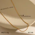 Minimalist 18k gold plated titanium steel snake chain necklace variant for daily commuting. - Round Snake Chain (15mm) (N1146) / Gold
