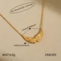 Goldener Flügel Anhänger Schlüsselbeinkette, eleganter Titanstahl Damenschmuck. - Flügel Stil (JJN0309) / Gold