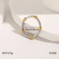Stainless steel dual color heart ring minimalist fashion jewelry for women elegant daily wear. - 6 / 3D Heart Stackable Style (R1020) / Gold
