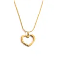 Elegant gold heart pendant necklace titanium steel geometric clavicle chain fashion jewelry - Gold Heart Snake Chain Necklace (N0232)