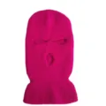 Passamontagna rosa in maglia a 3 fori maschera sci invernale cappello caldo antivento. - Taglia unica / Rosso rosa
