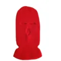 Maschera da sci in maglia rossa dettaglio, passamontagna caldo antivento invernale - Taglia unica / Rosso