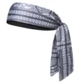 Bandeau de sport cachemire gris pour hommes et femmes, bandeau de course fitness élégant. - Bandeau de Sport à Nouer / Long Bandeau 55-60CM / Gris clair