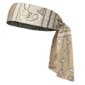 Bandeau à motif cachemire kaki pour le sport et la course, accessoire de mode élégant. - Bandeau de Sport à Nouer / Long Bandeau 55-60CM / Khaki Foncé