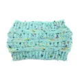 Fascia per capelli in maglia verde menta, fascia invernale calda per sport all'aperto donna. - Taglia unica / Tulle a pois blu