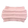 Fascia per capelli in maglia rosa fascia invernale calda morbido accessorio casual - Taglia unica / Rosa