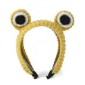 Cute yellow crochet frog headband plush big eyes hair hoop cute cartoon hair accessories - Yellow / 55-58cm