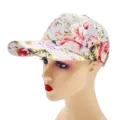 Floral print baseball cap for women, trendy Korean style sun visor hat for outdoor summer. - Adult / Color & Pattern 2#