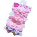 Joli ensemble de bandeau bébé 3 pcs nœud mignon accessoires cheveux photographie - Style A