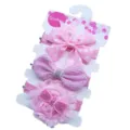 Joli lot de 3 bandeau nœud bébé, accessoires cheveux roses pour filles et nourrissons tous les jours. - Style B
