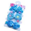 Ensemble de 3 bandes de cheveux à nœud bleu bébé, accessoires mignons pour photo et quotidien. - Style N