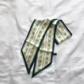 Style coréen élégant petit ruban foulard élégant accessoire de sac multi-usage foulard de cou - Vert