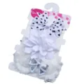 Ensemble bandeau bébé nœud accessoires cheveux fleur blanche mignons accessoires photo - Motif Q