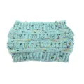 Donna inverno fascia in maglia verde menta elastico caldo accessorio per capelli. - Celeste