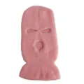 Passamontagna lavorato a maglia rosa a 3 fori maschera da sci invernale calda antivento. - Taglia unica / Rosa