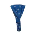 Fascia per capelli con stampa paisley blu da donna, accessorio elegante e traspirante. - Circonferenza Testa 55-58cm / Celeste