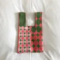 Gestreikte Damen Tragetasche Gruen Rosa Geometrisches Muster Laessige Handtasche Detail - Stern Grün
