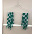 Summer mesh sun protection gloves green checkerboard cute bear pattern trendy arm sleeves - Green Plaid Bear Style / Green