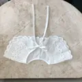 Weisser spitze abnehmbarer gefalschter kragen blumenbestickter hohler schal dekorativ. - Doppelschichtiger Stil (Mittlere Größe)