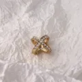 Goldener Strass Kreuz Schal Ring Detail, glitzerndes Kristall Schmuckzubehör für Tuch. - X-Strassschnalle Gold für unter 60 cm