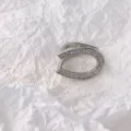 Silberne Hufeisen Seidenschal Schnalle mit funkelnden Strasssteinen, elegante Tuchring. - U-förmige Schalschnalle Silber für ab 70 cm