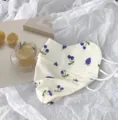 Summer ice silk sun protection face mask with blue berry print, breathable and comfortable. - Blueberry