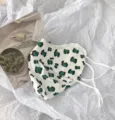 Ice silk sun protection face mask with green abstract print, breathable outdoor cycling mask. - Leopard Green