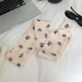 Französisches vintage Blumen-Haarband, elegante Seidenschal für Damen Styling Zubehör. - Französischer Vintage Blumendruck / 135x9.5cm / Aprikose
