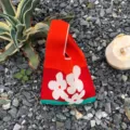 Damen Strick Handtasche Blumenmuster lässig gewebte Umhängetasche stylische Tasche - Sonnenblumen-Stil / Rot