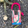 Herbst Winter Damen Strick Tasche Blumen Muster farblock modische Schultertasche Alltag - Original Schultergurt-Set / Rosa