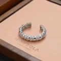 Silver pave diamond twisted open ring elegant cubic zirconia jewelry for women daily wear - Silver Twist Micro-Inlaid Style (JZ0227)