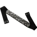 Black elastic waist belt with sparkling rhinestones crystal decorative waist seal for dress. - Black