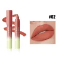 Matte crayon lipstick set with waterproof long-lasting formula, vivid shade number 02 for makeup. - #02