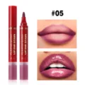 HANDAIYAN Double Embout Plumping Brillant À Lèvres Rouge À Lèvres Hydratant Teinte 05 - #05