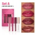 Handaiyan flüssig matt Lipgloss Set, 4-teiliges wasserdichtes langanhaltendes Lippen Make-up Set A. - 4-Teiliges Set A