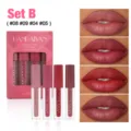 HANDAIYAN Matte Liquid Lipstick Set B 4 Stücke Wasserdicht Langanhaltend Lipgloss - 4-Teiliges Set B