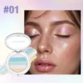 HANDAIYAN 5-color chameleon eyeshadow highlighter palette shimmering glitter makeup #01 - #01