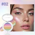 Multicolor Chameleon Highlighter Eyeshadow Palette Shimmer Glow Makeup #02 Product - #02