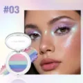 Handaiyan 5-color chameleon eyeshadow palette with stunning multi-color shimmer and glitter. - #03