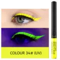 Eyeliner liquido impermeabile professionale giallo neon vivace penna trucco lunga tenuta - 34#