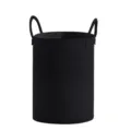 Panier a linge en corde de coton noire avec poignées bac de rangement tressé - 33*46 cm / Noir
