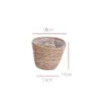 Natural seagrass woven flower pot, rustic plant holder for home decoration and indoor green plants. - Premium Cattail - Small