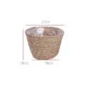Natural seagrass woven plant basket, Nordic style flower pot cover for indoor home decor storage. - Premium Cattail - Large