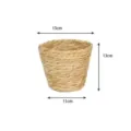 Natural seagrass woven flower pot plant basket desktop storage organizer nordic home decor - Bucket Bag - Small