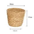 Natural seagrass woven basket plant flower pot home storage organizer container decor - Large Bucket Bag