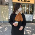 Winter warm faux fur knitted cross scarf for women, soft solid color stylish neck warmer. - 100x11cm / Pumpkin
