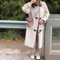 Joli sac bandoulière téléphone lapin en peluche douce assorti à un manteau polaire chaud hiver. - Kaki