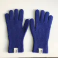 Guanti invernali in maglia di lana caldi per donna, morbidi e comodi eleganti accessori. - 10x24cm / Blu