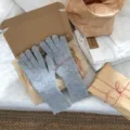 Guantes de invierno grises de punto táctil para mujer guantes de lana cálidos uso diario moda - Talla única / Gris